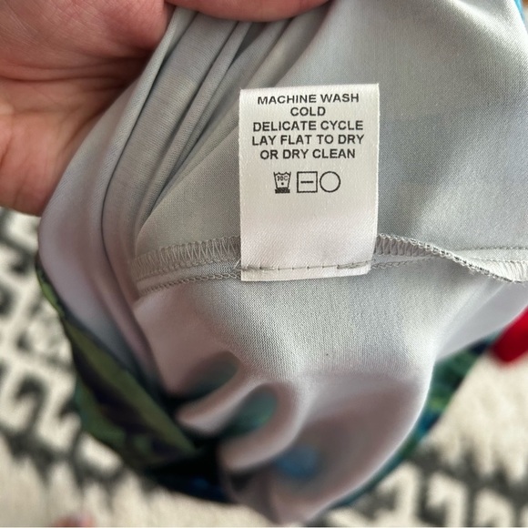 Komarov Evening Cocktail Dress Rare Vintage Abstract Stretchy Short Sleeve - Picture 11 of 11